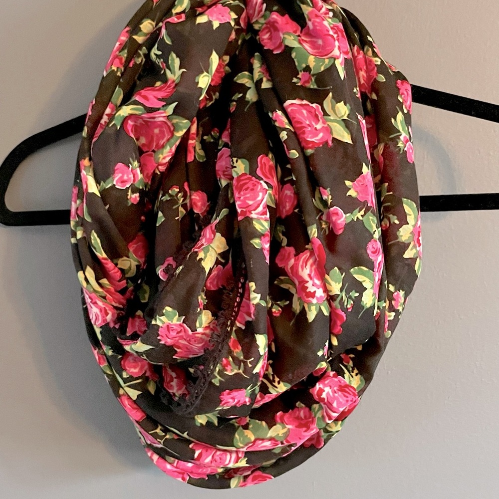 Betsy Johnson Floral Infinity Scarf